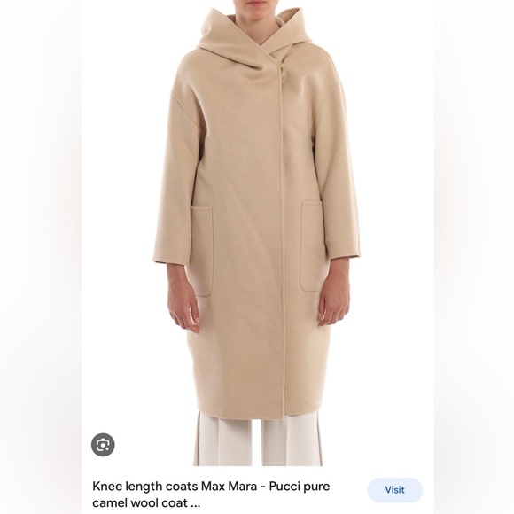 Retail$2,639 Max Mara Label-cut 100% PURE CAMEL WOOL Coat.Size US4 IT38 - Picture 4 of 6